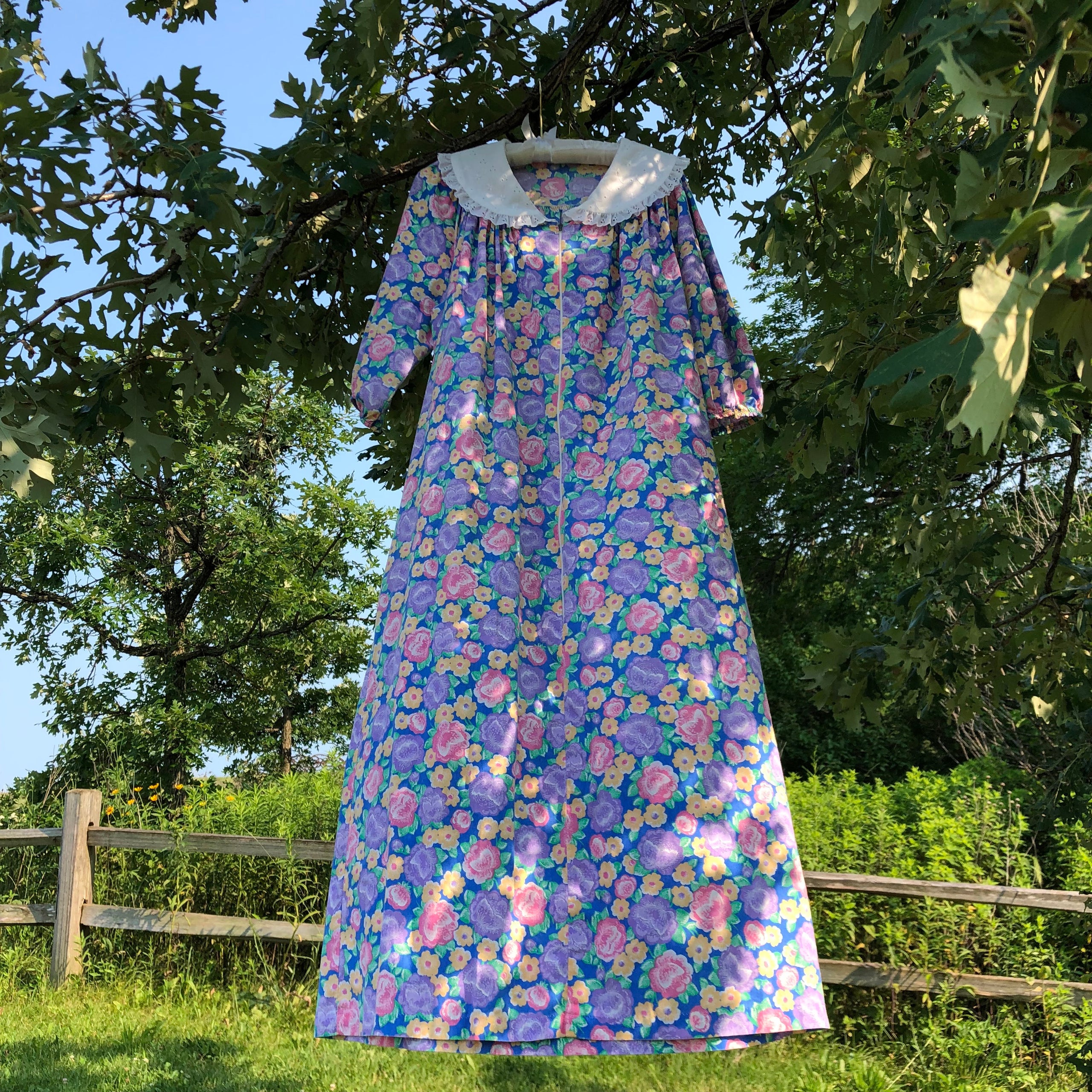 Floral house dress clearance